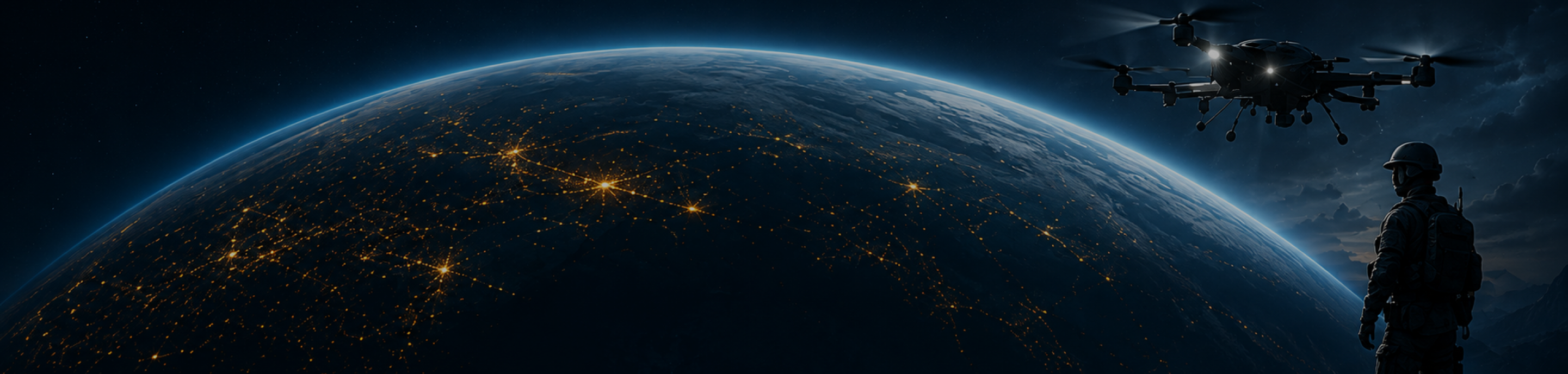 Night-time view of Earth from orbit