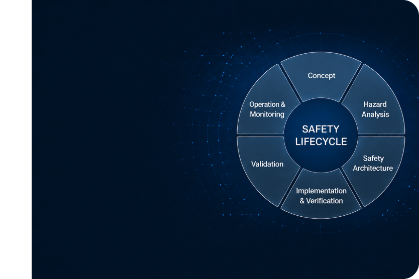 Functional safety lifecycle illustration