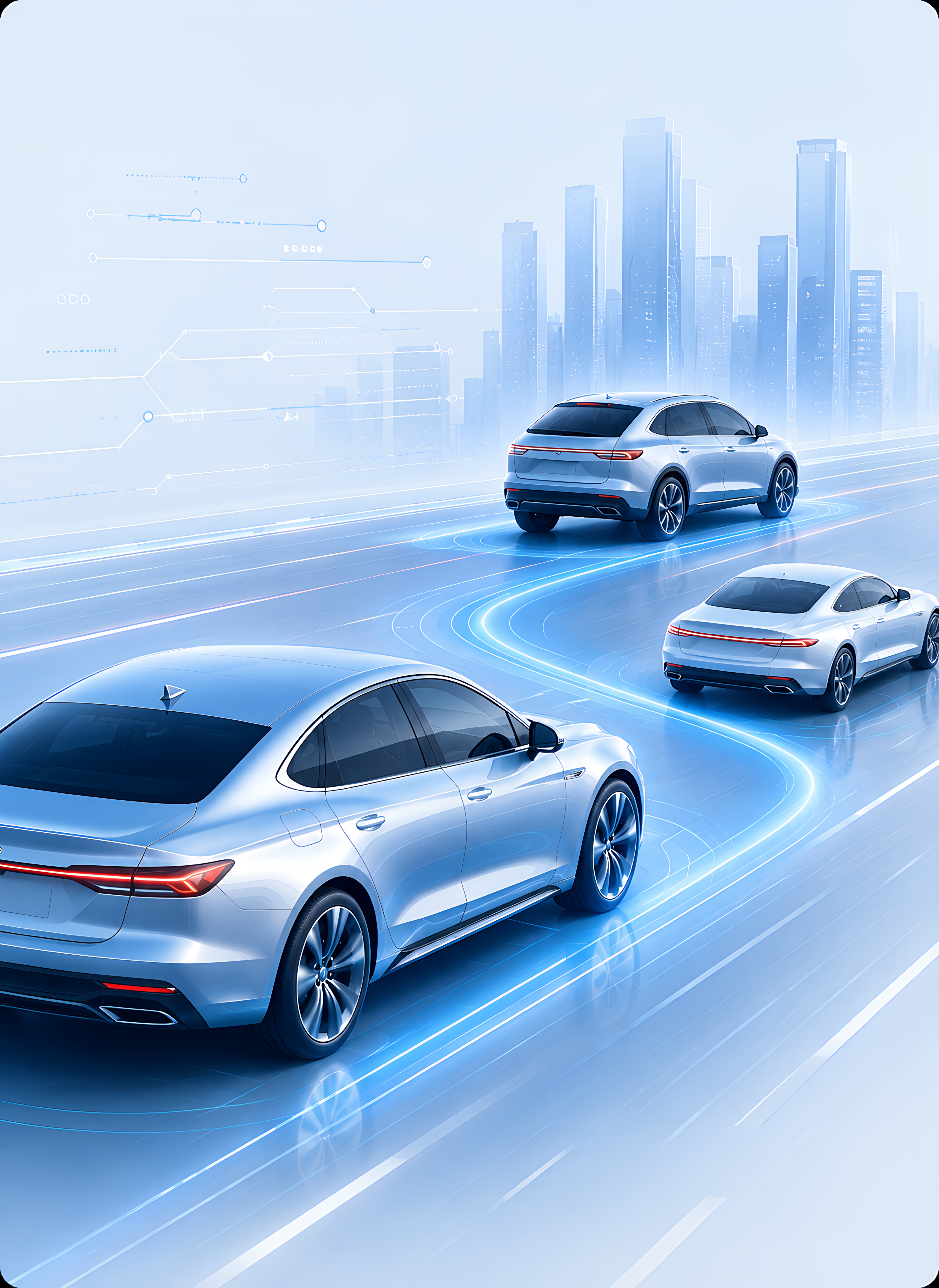 Connected passenger vehicles on a digital roadway