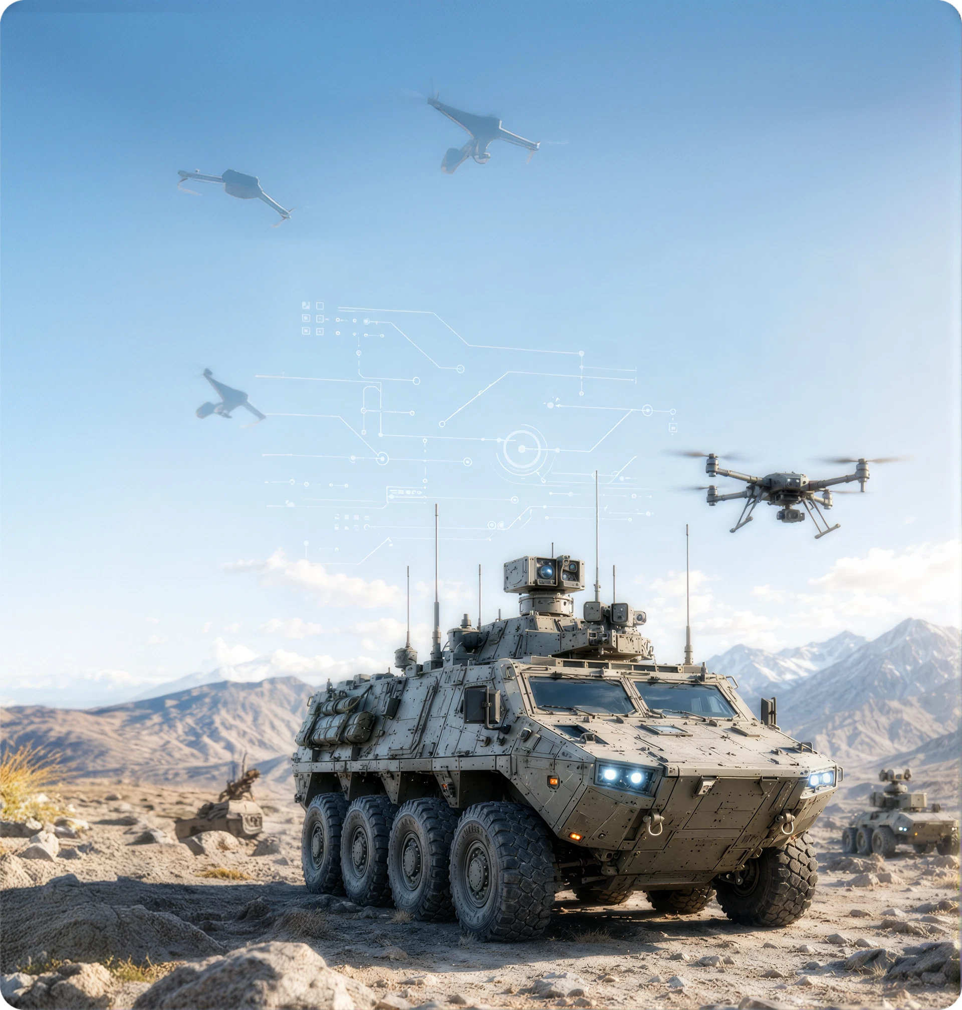 Armoured vehicle and aircraft