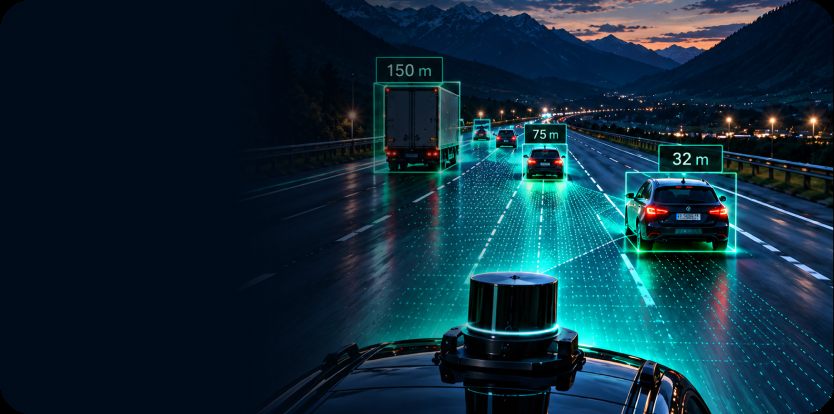 Range and accuracy measurement of a lidar sensor