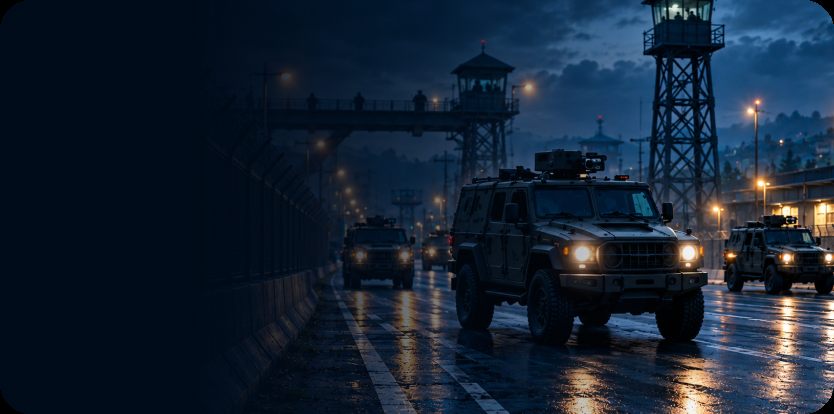 Vehicle detected in a monitored scene